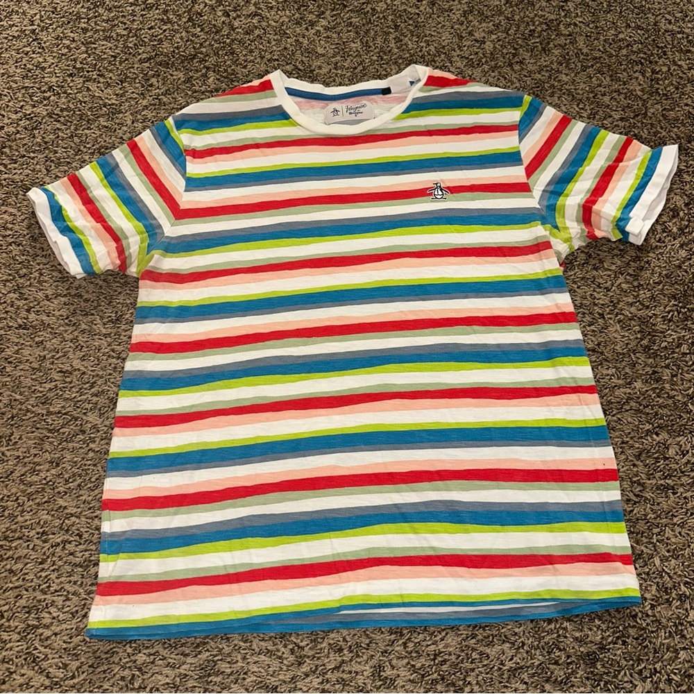Original Penguin Men's Multicolor Striped Tee